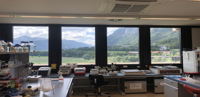 Ausblick aus dem Labor in Innsbruck